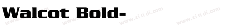 Walcot Bold字体转换